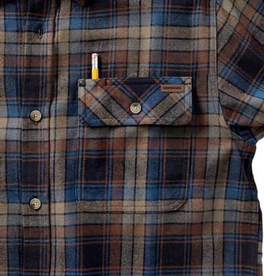 Legendary Whitetails Mens Flannel Shirt Long Sleeve Button Down 100% Cotton, Brownstone Plaid, LT - Image 5