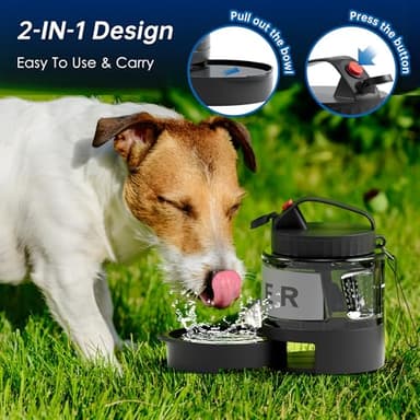 Portable Dog Water Bottle, 54oz Large Travel Water Bowl Dispenser for Dogs Camping Beach Walking Essentials, Big Portable Travel Water Bowl and Beach Accessories for Dogs,, Bpa Free, Safe and Durable - Image 4