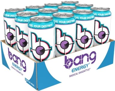 Bang Energy Radical Skadattle, Sugar-Free Energy Drink, 16-Ounce (Pack of 12) - Image 4