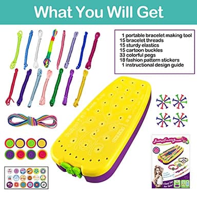 Friendship Bracelet Making Kit Toys, Ages 7 8 9 10 11 12 Year Old Girls Gifts Ideas, Birthday Present for Teen Girl, Arts and Crafts String Maker Tool, Bracelet DIY, Kids Travel Activity Set - Image 2