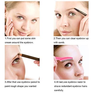 66 Eyebrow Razor and Face Razor for Women and Men, Eyebrow Hair Trimmer and Shaver with Protective Cover,Safe and Newbie Friendly - Image 6