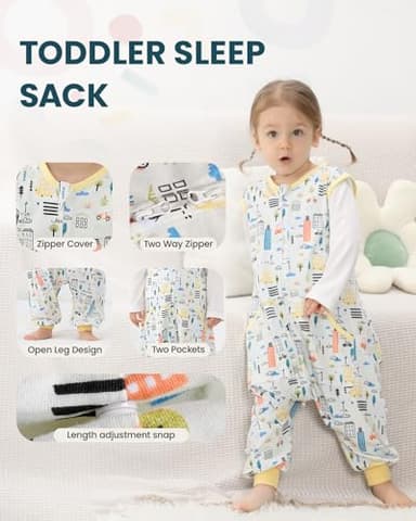 HOMEAL Baby Sleep Sack - 3t-5t Sleeveless Sleep Sack for Early Walkers - Image 2