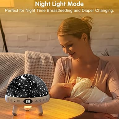 YACHANCE Kids Sound Machine with Night Light Projector,29 Soothing Sounds Baby Night Light Star Projector for Kids Room,White Noise Machine for Baby Sleeping Soother,Nursery Lamp,Bedroom Decor - Image 4