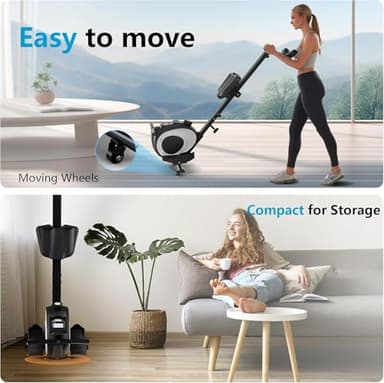 Heavy Duty Rowing Machine for Home - Magnetic Resistance Rowing Machine for Fat Loss and Toning, 8-Level Adjustable Resistance, Supports 265 LBS, Compact Design for Small Spaces. - Image 7