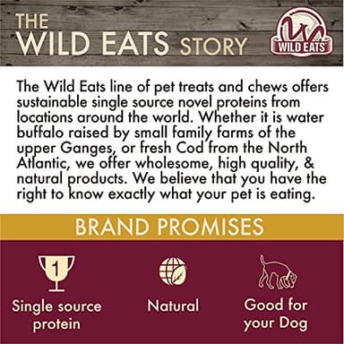 Wild Eats Water Buffalo All Natural Ear Dog Chews, Dog Treats & Snacks - 20 Piece Value Pack (Grain Free Treats - Great Alternative to Pig Ears, Cow Ears, Bones & Rawhides) - Image 8
