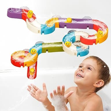 Aprilwolf Duck Slide Bath Toys for Kids Ages 4-8, Wall Track Building Set 3+ Year Old, Fun DIY Kit Bathtub Time Birthday Gift for Toddler Boys & Girls (34 PCS) - Image 8
