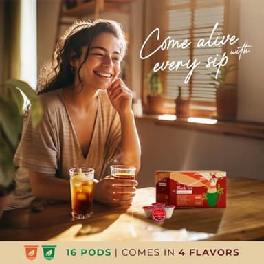 Gya Tea Co Black Tea (16 ct) - Assorted Tea Pod Variety Pack with Assam, Black, Ceylon & Earl Grey 4 Flavors for Refresh & Energy - Image 2