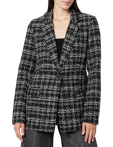 The Drop Women's Blake Long Blazer, Black Boucle, 2X - Image 1