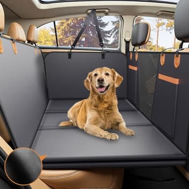 Upgraded PU Thickened Dog Car Seat Cover for Back Seat, Waterproof Back Seat Extender for Dogs with Hard Bottom, Dog Car Seat Cover for Car SUV! Anti-Scratch! Safer! (Holds 400lbs) - Image 1