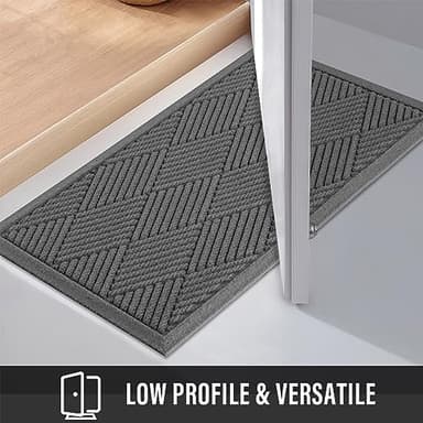HIYARD Sturdy Front Door Mat, Absorbent Muddy Dirt Resist Welcome Door Mats Outdoor Indoor, Stain and Fade Resistant, Non-Slip Rubber Backing Low Profile Doormat for Entryway, 30×17, Charcoal - Image 6