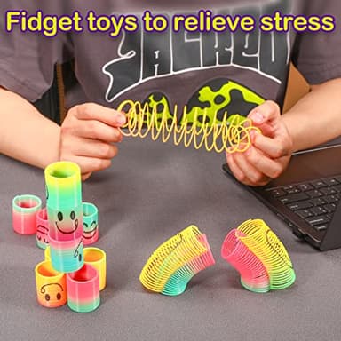 AZEN 24 Pcs Mini Spring Party Favors for Kids 3-5 4-8, Goodie Bags Stuffers for Birthday Party, Classroom Prizes Kids Prizes, Small Bulk Toys Gifts (4 Smile) - Image 7