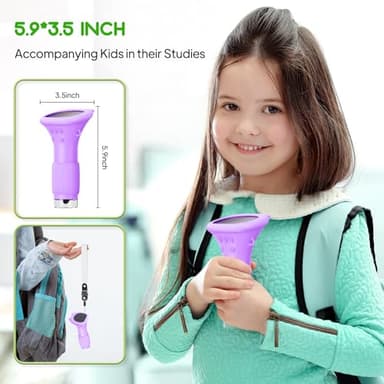 Ashfly Microscope for Kids 200x Zoom 2-Inch HD Kids Microscope Camera - STEM Learning Kit | Portable Science Tool | Perfect for Ages 3-12 Girls | Purple - Image 3