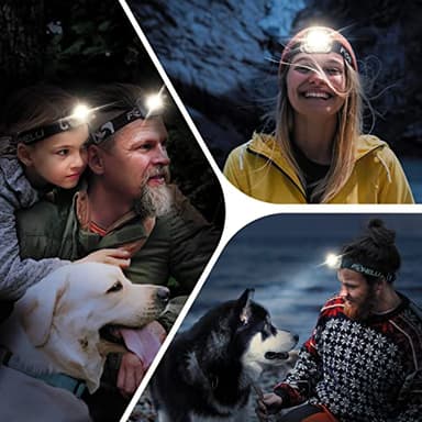 Foxelli LED Headlamp Flashlight for Adults & Kids, Running, Camping, Hiking Head Lamp with White & Red Light, Comfortable Headband, Lightweight & Waterproof, 3 AAA Batteries - Image 6