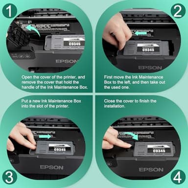 TKNCCC C9345 Ink Maintenance Box Tank for Epson ET-8550 ET-5800 ET-16650 ET-16600 ET-5850 ET-5880 ET-8500 WF-7820 WF-7840 WF-7310 EC-C7000 ST-C8000 ST-C8090 Printer(2PCS) - Image 5