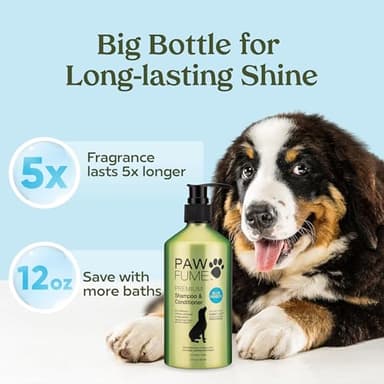 PAWFUME Dog Shampoo and Conditioner, Blue Ribbon, 1-Pack – Nourish & Detangle for a Silky Soft Coat – Probiotic, Deep-Cleaning, pH-Balanced Formula – Puppy Shampoo and Conditioner for All Breeds - Image 8
