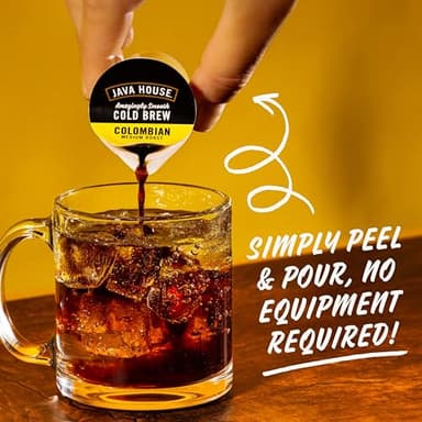 Java House Single-Serve Cold Brew Coffee Pods – Premium 100% Arabica Liquid Concentrate – Smooth & Bold Colombian Roast – 12 Pods – Ready Hot or Iced, Travel-Friendly, TSA Approved - Image 3