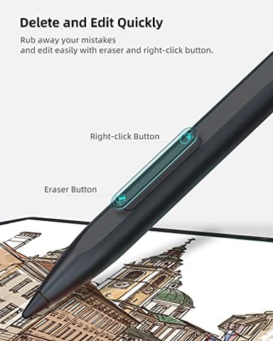 Metapen Stylus Pen M1 for Microsoft Surface (75-Day Battery Life, Smooth Writing), Compatible with Surface Pro 11/10/X/9/8/7/6/5/4/3/Book 3/Laptop 4/Studio 2, ASUS VivoBook Flip 14 for Students&Doers - Image 5