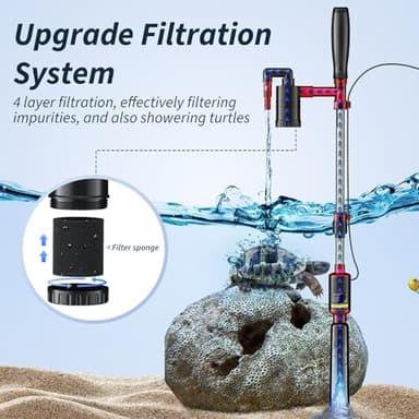 Fish Tank Cleaner - Aquarium Gravel Cleaner, 530GPH/32W Electric Fish Tank Cleaning Tools, Adjustable Water Flow Fish Tank Gravel Cleaner Vacuum, Aquarium Cleaner Kit for Water Changing, Wash Sand - Image 3