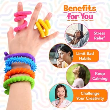 Fidget Toys Sensory Stick: Textured Silicone Sensory Toys for Kids 6 Pack, Stress Fidgets for Anxiety Relief Calming, Autism Classroom Must Haves, Stocking Stuffers for Teen Girls Boys Kids - Image 3