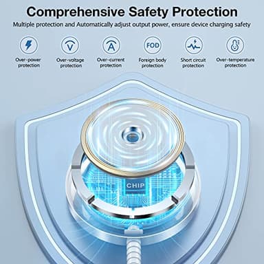 for MagSafe Charger: Magnetic Wireless Charging Pad for iPhone 17 16 15 14 13 12 Series & AirPods 4-2 Pro, Strong Magnet, Aluminum Alloy, USB-C/A Ports, Ultra-Thin & Portable, Ideal for Desk & Bedside - Image 3