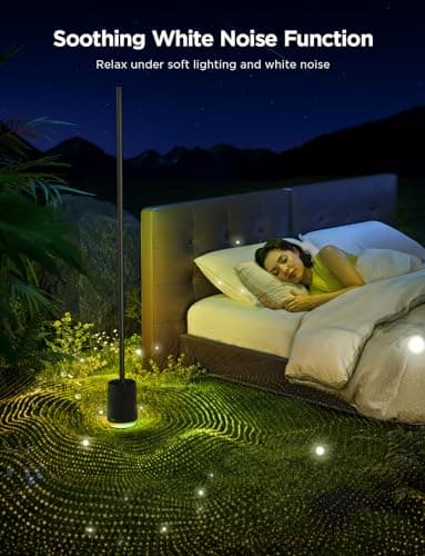 Govee Floor Lamp Pro, RGBICWW LED Lamp with Bluetooth Speaker and White Noise, 2100 Lumens Standing Lamp, Works with Matter, 16 Million Colors, Music Sync, Floor Lamp for Bedroom, Living Room - Image 8