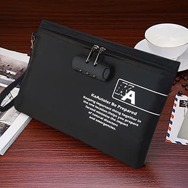 Fireproof Money Bag with Lock KaAutoler Fireproof and Waterproof Cash Bag with Zipper Closure Fireproof Safe Box Money Pouch Locking Accessories Pouch for Cash (11"*7.5") - Image 5