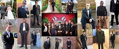 MAGE MALE Men's 3 Pieces Suit Elegant Solid One Button Slim Fit Single Breasted Party Blazer Vest Pants Set Black - Image 8