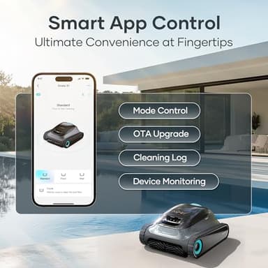 (2025 Upgrade) Aiper Scuba S1 Robotic Pool Cleaner, Wall & Waterline Cleaning, Double Filtration, Extended 180-Min Battery Life, Smart Navigation, App Support, OTA Upgrade - Image 7