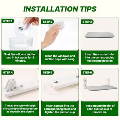 JAMESVAN Cat Window Perch,Foldable Cat Hammock for Window,Cat Window Hammock with 4 Suction Cups - Image 5