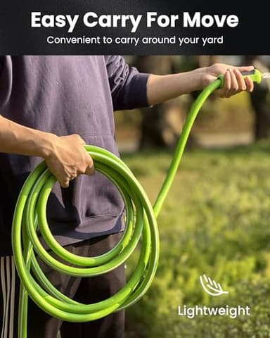 RAINPOINT Garden Hose 100ft - lightweight Heavy Duty Water Hose with Swivel Handle - Flexible, Hybrid Rubber, 5/8", Male to Female - Image 9
