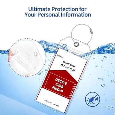 6 Pack Luggage Tags Travel Essentials & Cruise Essentials for NCL, Princess, Carnival, Royal Caribbean & Celebrity Cruise Ships by SEAVILIA - Image 5