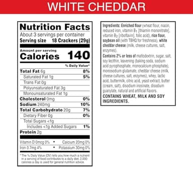 Cheez-It Grooves Crunchy Cheese Crackers, Snack Crackers, Lunch Snacks, Sharp White Cheddar (6 Pouches) - Image 2
