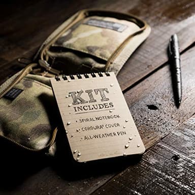 Rite in the Rain Weatherproof 3" x 5" Top Spiral Notebook Kit: MultiCam CORDURA Fabric Cover, 3" x 5" Tan Notebook, and Weatherproof Pen (No. 935M-KIT) - Image 6