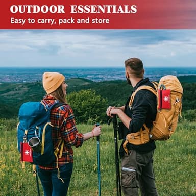 Atickyaid Mini First Aid Kit - 140 Piece Small First Aid Medical Kit for Car, Home, Office, Travel, Camping, Sports, Outdoor, School - Emergency First Aid Supplies and Survival Kit - Image 7