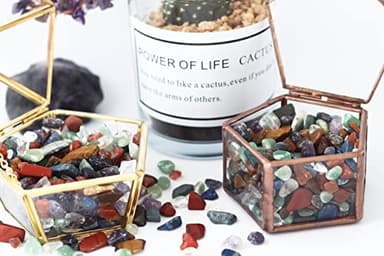 DUQGUHO Chakra Crystals Chip Bulk Natural Mixed Healing Crystal Crushed Stones for Succulent Plant Flowerpot Rocks Vase Filler Pebbles for Planters 0.88 lbs - Image 4