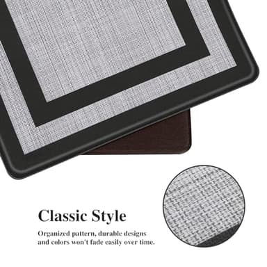 Mattitude Kitchen Mats Set of 2,Cushioned Anti-Fatigue Non-Skid Rug Sets Ergonomic Comfort Standing Mat for Kitchen, Floor, Office, Sink, Laundry, Black and Gray - Image 3
