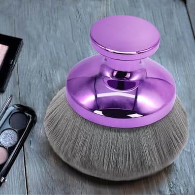 Extra Large Body Makeup Brush For Self Tanner, Leg Makeup &Bronzer Blend,90 mm Wide-headed Kabuki Brush Provides More Even &Pretty Application, Sunscreen Face& Back Makeup Brush, Wet&Dry Use- Purple - Image 7