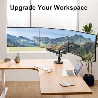 MOUNT PRO Triple Monitor Mount, 3 Monitor Desk Arm fits Three Max 27" LCD Computer Screens, up to 17.6lbs Each, Premium Gas Spring Display Stand with Tilt Swivel Rotation, Vesa Mount 75x75,100x100 - Image 8