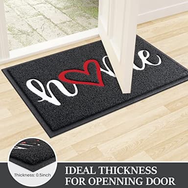 StepLively Door Mat Home Welcome Mats Outdoor and Indoor, Heavy-Duty Low-Profile Non-Slip Front Welcome Mat for Home Entrance, Outside Entry, Yard, Floor, Patio (30''x17.5'', Black) - Image 6