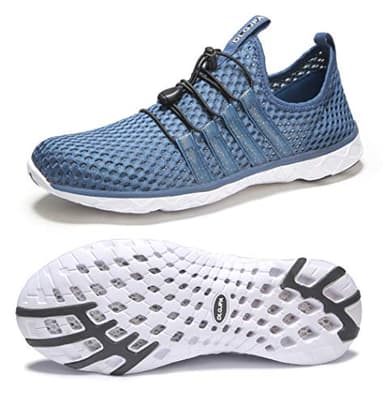 DLGJPA Women's Lightweight Quick Drying Water Shoes for Beach or Water Sports Slip On Walking Shoes Navy - Image 1