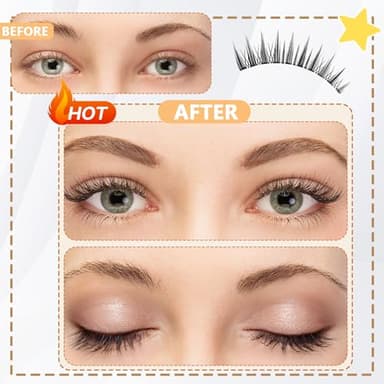 Magnetic Eyelashes With Applicato, Can Be Used Repeatedly, Natural Appearance, No Glue Required, Strong And Lightweight, Magnetic Lashes, Easy To Use - Image 2
