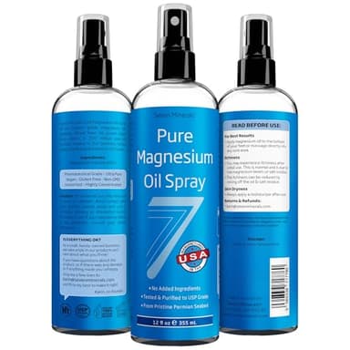 Seven Minerals Pure Magnesium Oil Spray, Big 12oz, USP Grade, Extra Strength, for Feet, Sleep, Muscle Pain & Cramps - Mined in The USA - Image 7