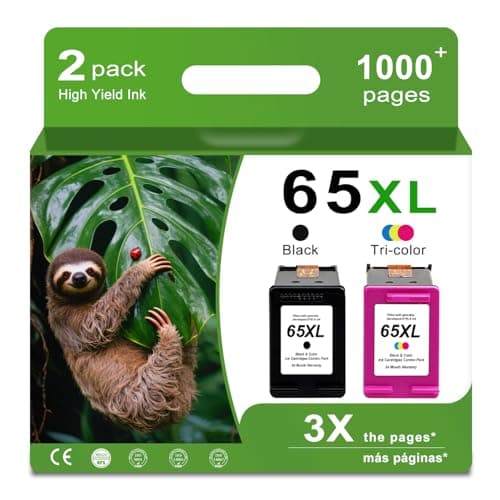 65XL Black Color Combo Remanufactured Ink Cartridge Replacement for HP Ink 65 HP65 XL HP65XL for Envy 5055 5000 5052 5010 5070 5014 Deskjet 3755 3700 3772 2600 3752 2652 2655 2622 2640 Printers,2 Pack - Image 1