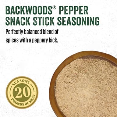 LEM Products Backwoods Pepper Snack Stick Seasoning Kit, Ideal for Wild Game and Domestic Meat, Seasons Up to 20 Pounds of Meat, 1 Pound, 13.5 Ounce Package with Pre-Measured Cure Packet Included - Image 3