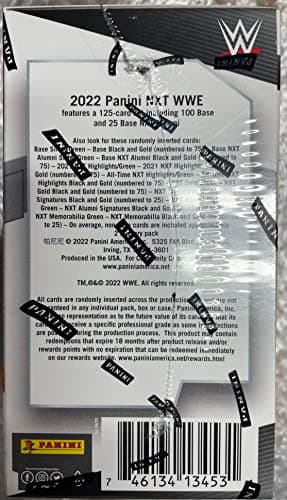 2022 Panini NXT WWE Blaster Box Factory Sealed 90 Cards Per Box 6 Packs Per Box 15 Cards Per Pack New in The Box - Image 2