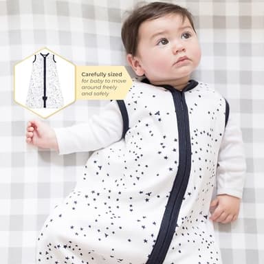 Burt's Bees Baby Beekeeper Wearable Blanket Winter, Organic Cotton Swaddle 0.5 or 1.5 TOG, Baby Infant Wearable Blanket & Essentials Shower Gift - Image 4