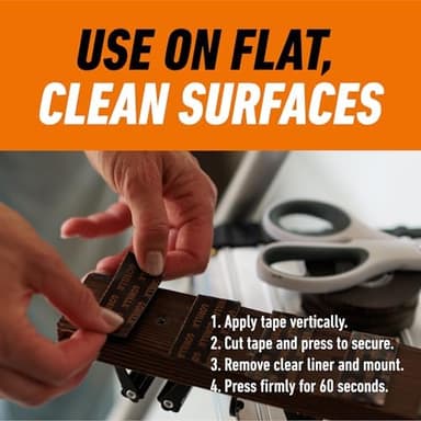 Gorilla Heavy Duty Double Sided Mounting Tape, Black Tape, 1" x 120" (Pack of 1) - Weatherproof for Indoor or Outdoor - Image 5