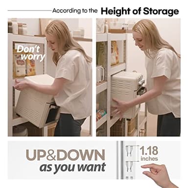 HOMEDANT House 5-Tier Laminated Metal Shelving Unit Adjustable Storage Utility Rack Heavy Duty Shelves Organization Multipurpose Shelf Kitchen Garage Pantry Closet 1Pack - Image 4