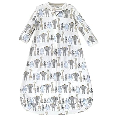 Hudson Baby Unisex Baby Cotton Long-Sleeve Wearable Sleeping Bag, Sack, Blanket, Royal Safari, 0-3 Months - Image 3