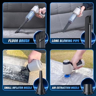 IHE Car Vacuum Cleaner, 15000Pa Handheld Cordless Rechargeable Wet & Dry Vacuum, 120W High Power for Car, Pet, Home, Office Cleaning, Washable HEPA Filter, Multi-Nozzles 01 - Image 6